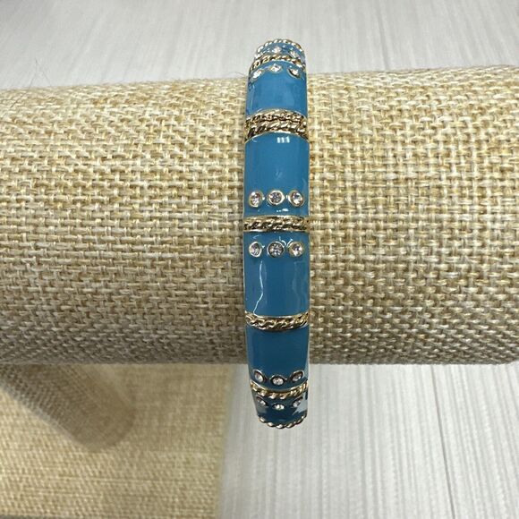 Sequin Nordstrom Colorful Mid-Thin Gold Tone Enamel Hinge Bangle $29 NWOT #105 - Picture 2 of 2